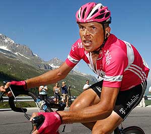 Jan Ullrich, en hace unos das, en la Vuelta a Suiza. (Foto: AP)