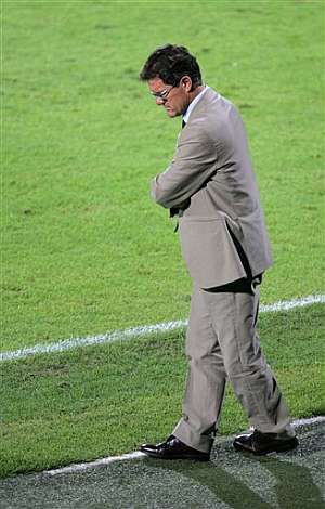 Fabio Capello en un momento del partido de debut en la Champions ante el Lyn francs (Foto: AP)