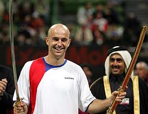 Ivan Ljubicic celebra su victoria en Doha. (Foto: AP)