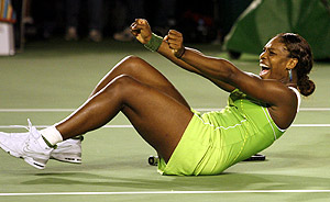 Serena Williams celebra su triunfo. (Foto: AFP)