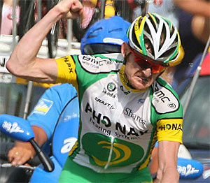 Floyd Landis, en la etapa del Tour en la que dio positivo. (Foto: AFP)