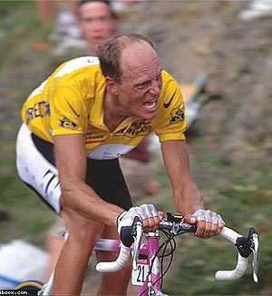 Riis, lder del Tour 1996.