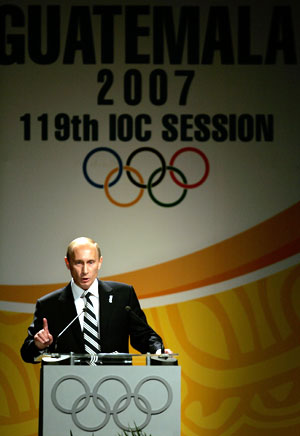 Vladimir Putin, durante su intervencin ante el CIO. (Foto: AP)