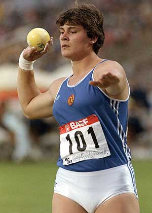 Heidi Krieger, campeona de Europa de peso.