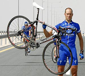 Kevin Van Impe, en la Vuelta a Qatar de febrero. (Foto: REUTERS)