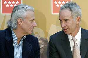 Borg y McEnroe, durante la presentacin del Masters Senior de Madrid. (Foto: EFE)