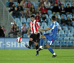 Zubiaurre, durante un partido con el Athletic (Foto: EFE)