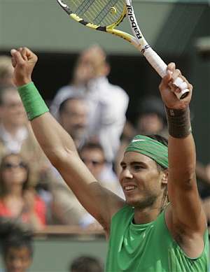 Rafa Nadal celebra su victoria. (Foto: AP)