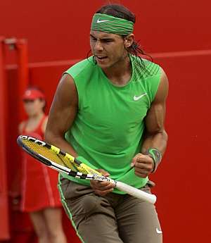 Rafa Nadal, durante su partido ante Djokovic. (Foto: AP)