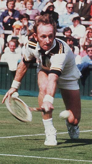 Rod Laver, primer campen profesional en Wimbledon. (Foto: AP)