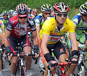 Evans (i), junto a Valverde en la pasada Dauphin Liber. (Foto: AFP)