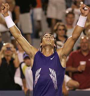 Nadal celebra su victoria ante Lapentti. (Foto: AP)