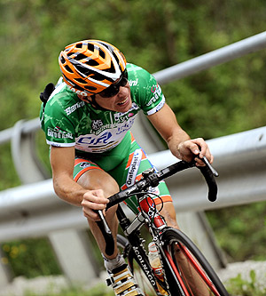 El ciclista, ganador del Premio de la Montaa de este Giro. (Foto:AFP)