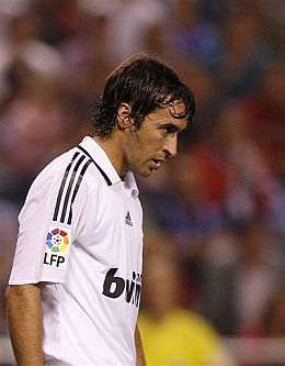 Raul en el partido ante el Deportivo. (Foto: AP)