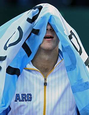Del Potro, tras vencer a Andreev. (Foto: AFP)
