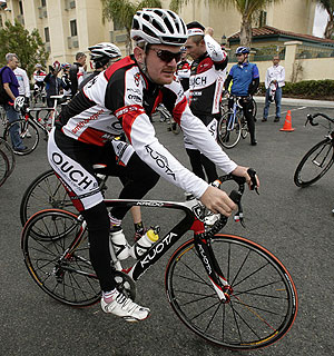 Landis, durante un entrenamiento reciente con su equipo en California. (Foto: Reuters)