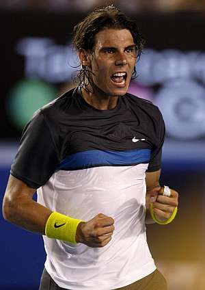 Rafa Nadal, tras ganar a Simon. (Foto: EFE)