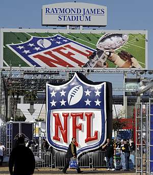 Complejo de la Liga Nacional de Ftbol Americano (NFL), al lado del estadio Raymond James de Tampa, Florida (EEUU), donde se disputar la 43 edicin del Super Bowl. (EFE)