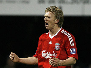 Kuyt, autor del gol del Liverpool. (AFP)