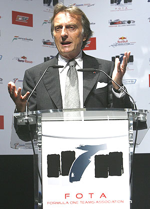 Montezemolo, presidente de Ferrari y de la FOTA, en una reunin de la asociacin. (Foto: REUTERS)