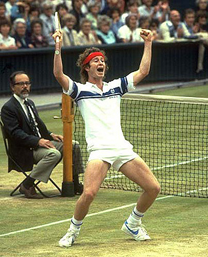 xtasis tras ganar Wimbledon en 1981.