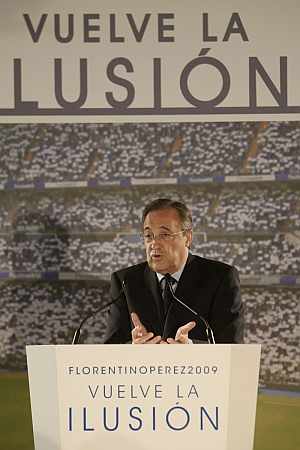 Florentino Prez, en la presentacin de su junta directiva. (Foto: EFE)