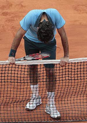 Federer, emocionado tras su pase a la final. (Foto: AFP Photo)
