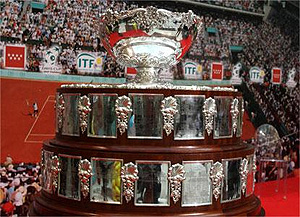 La Copa Davis, actualmente en poder de Espaa.