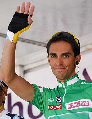 Alberto Contador, en el Dauphin. (REUTERS)
