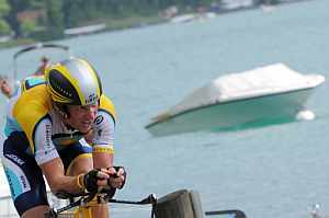 Lance Armstrong, en accin. (AFP)