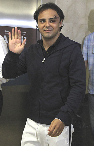 Felipe Massa, en el hospital de Sao Paulo (Foto: AFP)