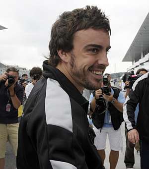 Alonso, sonriente en Suzuka. | AFP
