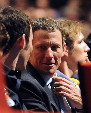 Armstrong, en el acto de presentacin del Tour. (AFP)