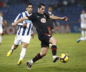 Antonio Lpez, durante el partido en Huelva. | EFE