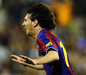 Leo Messi celebra uno de los goles. | Ap