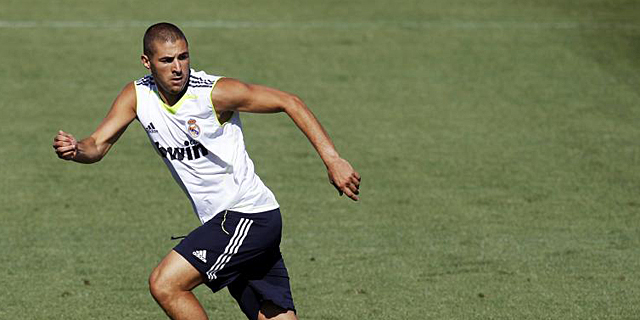 Karim Benzema, durante un entrenamiento.