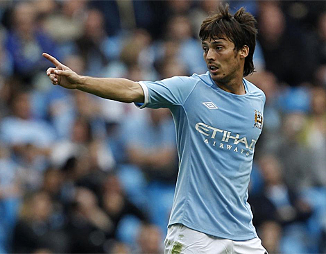 David Silva en un partido con el Manchester City. | Reuters.
