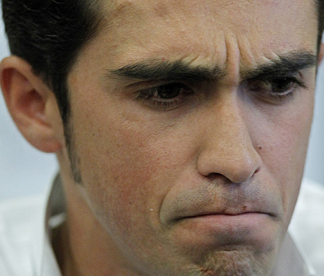 Alberto Contador, el pasado jueves en Pinto. (Ap)