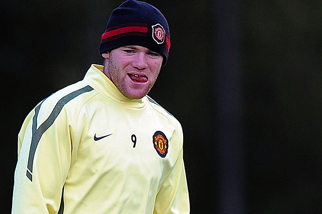 Wayne Rooney, en el entrenamiento del Manchester United. (Foto: AFP)
