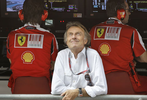 El presidente de Ferrari, Luca di Montezemolo, en Yas Marina. Foto: AP