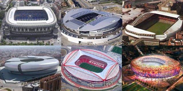 Algunos de los estadios con los que cuenta la Candidatura Ibrica.