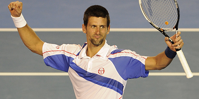 Djokovic celebra su victoria en el partido ante Berdych. | Foto: AFP