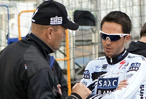 Alberto Contador, este mircoles en Palma, con Bjarne Riis. | Efe