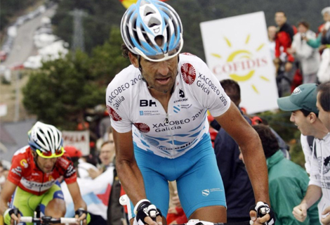 El ciclista del Xacobeo Galicia, Ezequiel Mosquera, durante La Vuelta. Foto: Reuters