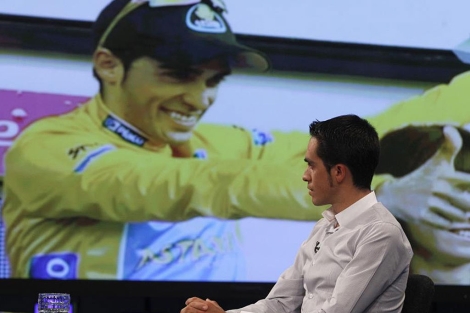 Alberto Contador, el martes pasado en VEO7. | Antonio Heredia