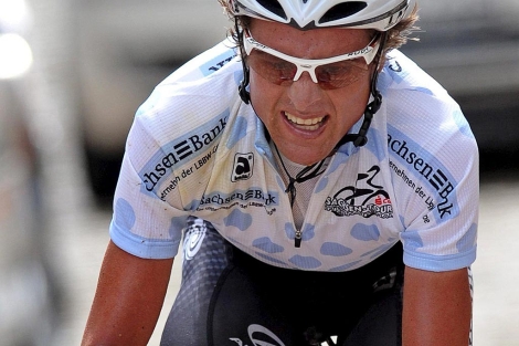 Sinkewitz, en una imagen de la Vuelta a Sajonia 2009. (Foto: Efe)