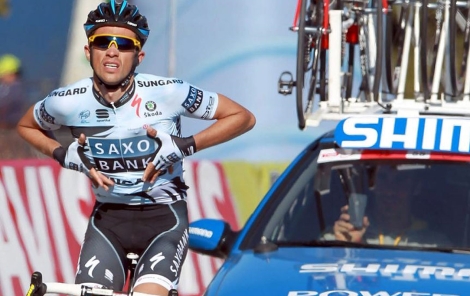 Contador, el mircoles, ganador en Andorra. | Reuters