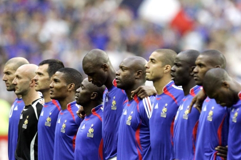 'Once' inicial de la seleccin francesa en un partido del Mundial 2006.