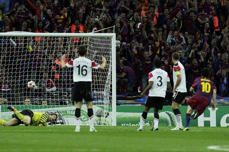 Messi, tras marcar un golazo. (EFE)
