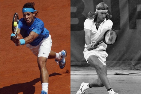 Rafael Nadal y Bjorn Borg. | Ap